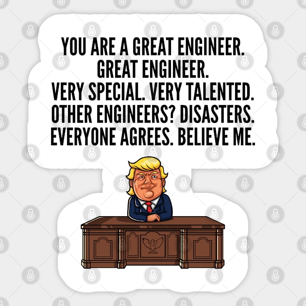 Great Engineer Trump Sticker by IndigoPine